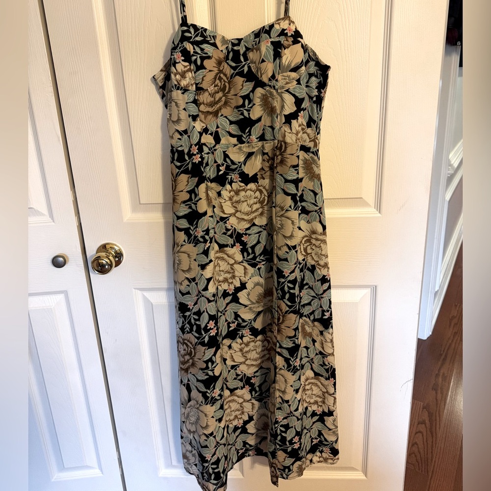 Corset Style Midi Dress with Spaghetti Straps